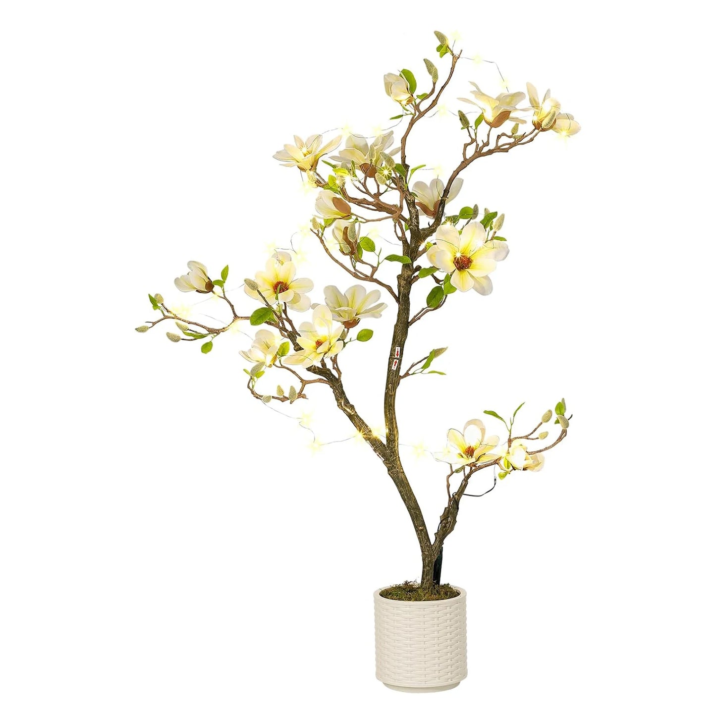 Artificial Magnolia Plant With LED Light Outdoor Patio Decor