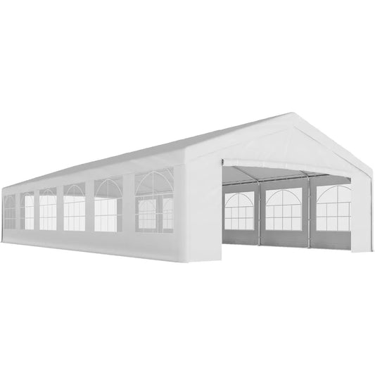 20 x 40 ft Heavy Duty Party Tent Outdoor Gazebo Wedding Tent Event Shelter Carport BBQ with Removable Sidewalls & Windows, Outs