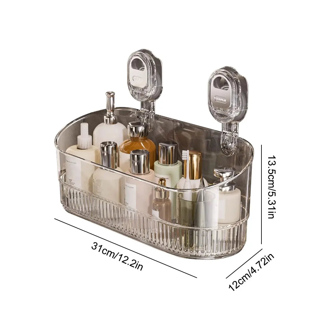 Hign-concerned Hanging Shower Shelf Suction Storage Box