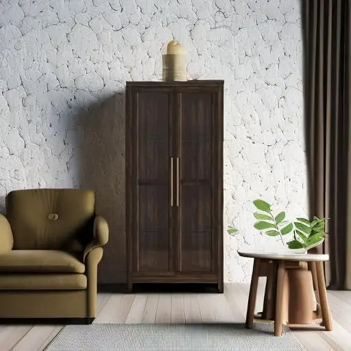 XMSJ Avalon Curio Cabinet With Tempered Glass Doors