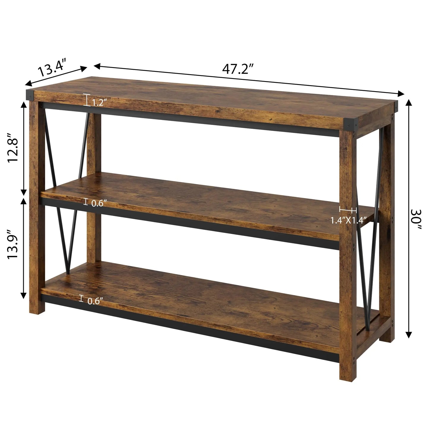HiMISSH Farmhouse Entryway Console Table With Storage