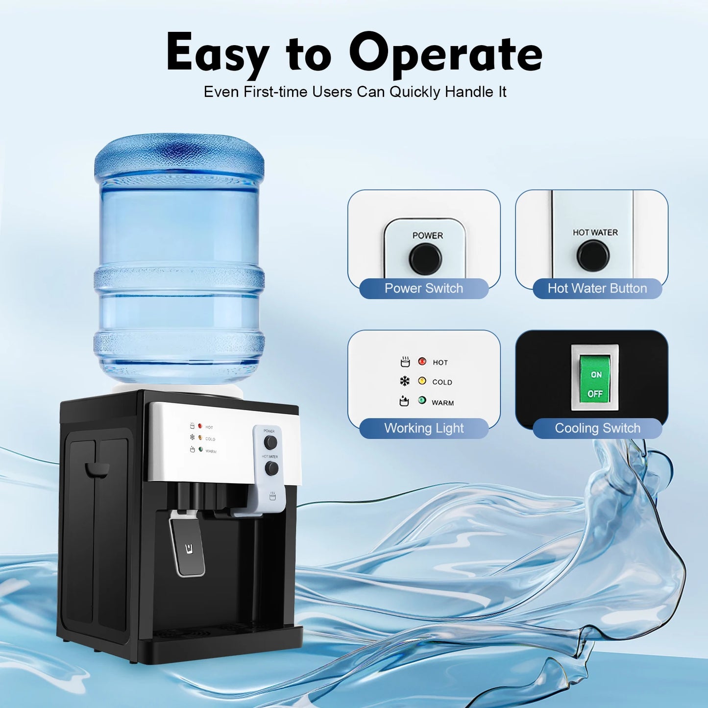 Hign-concerned Electric Hot Cold Water Dispenser For Home