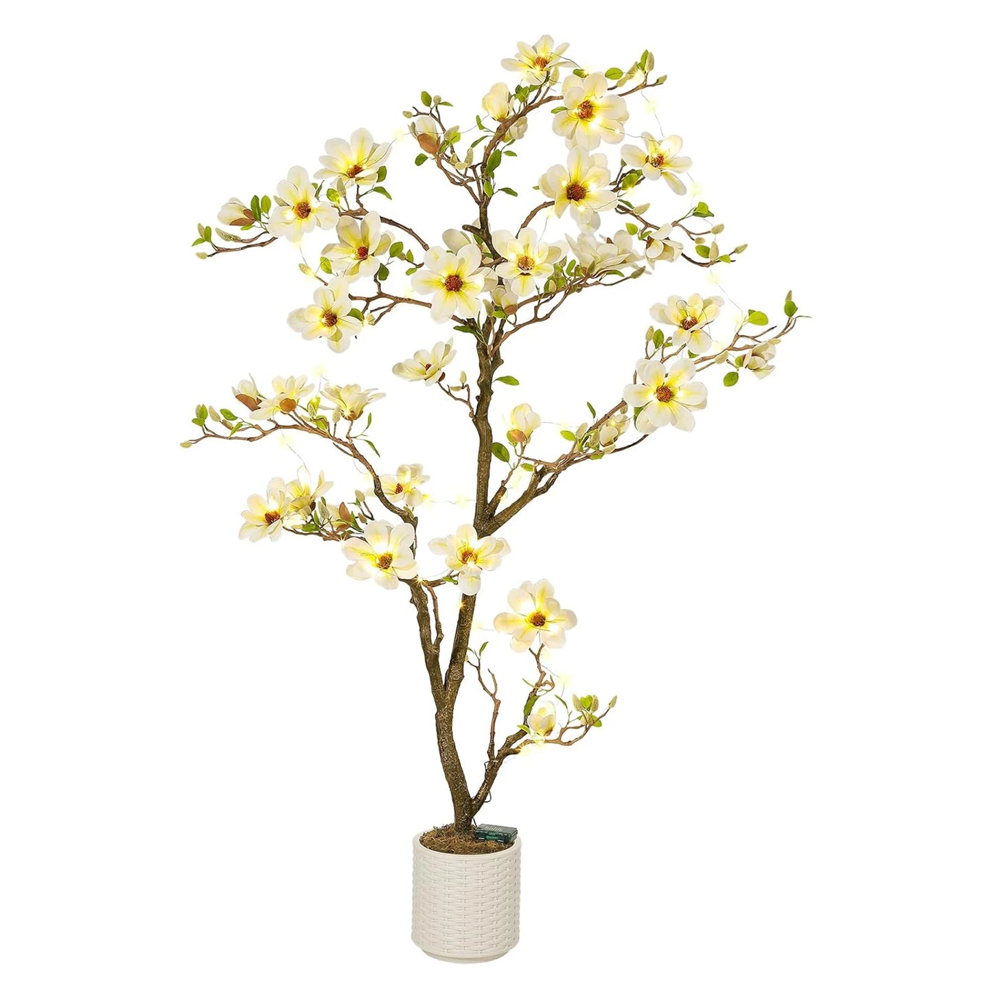 Artificial Magnolia Plant With LED Light Outdoor Patio Decor
