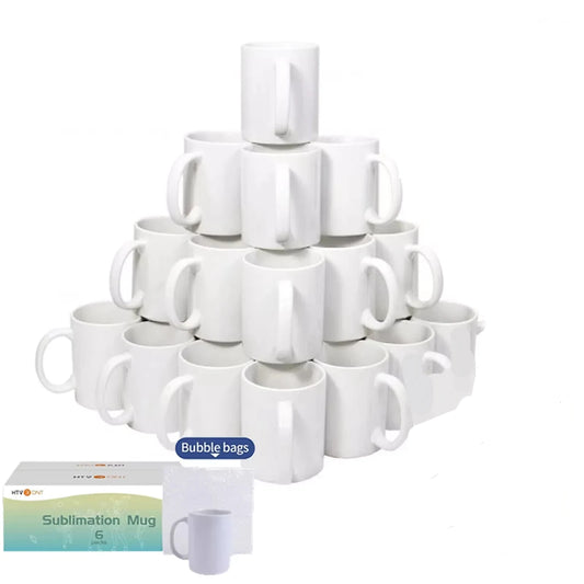 HTVRONT Sublimation Ceramic Blank Coffee Mugs Bulk Pack