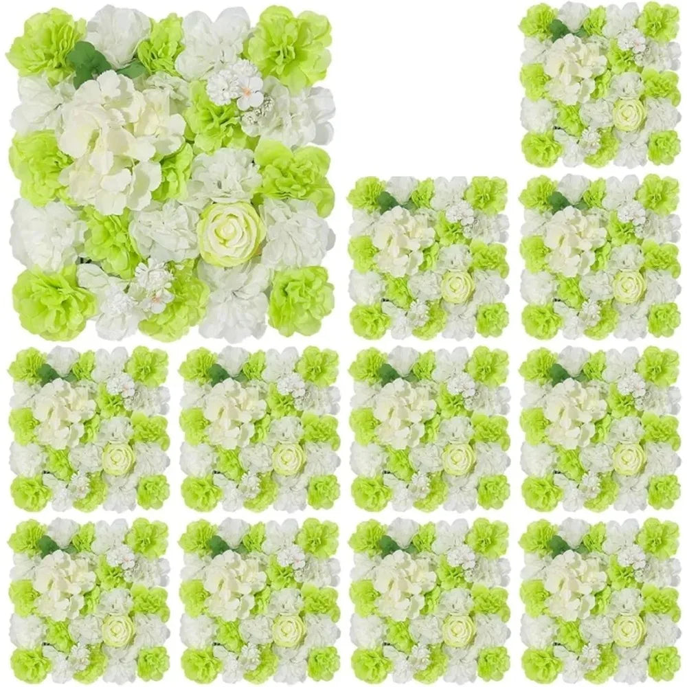 Zhejiang 12Pcs Artificial Roses Wall Panel 3D Backdrop