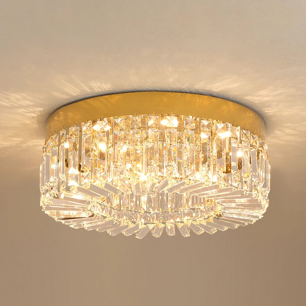 Crystal Ceiling Lamp Living Room Gold Luxury Modern Chandeliers Decoration Led Ceiling Lights Lighting Fixture Diameter 40 50cm
