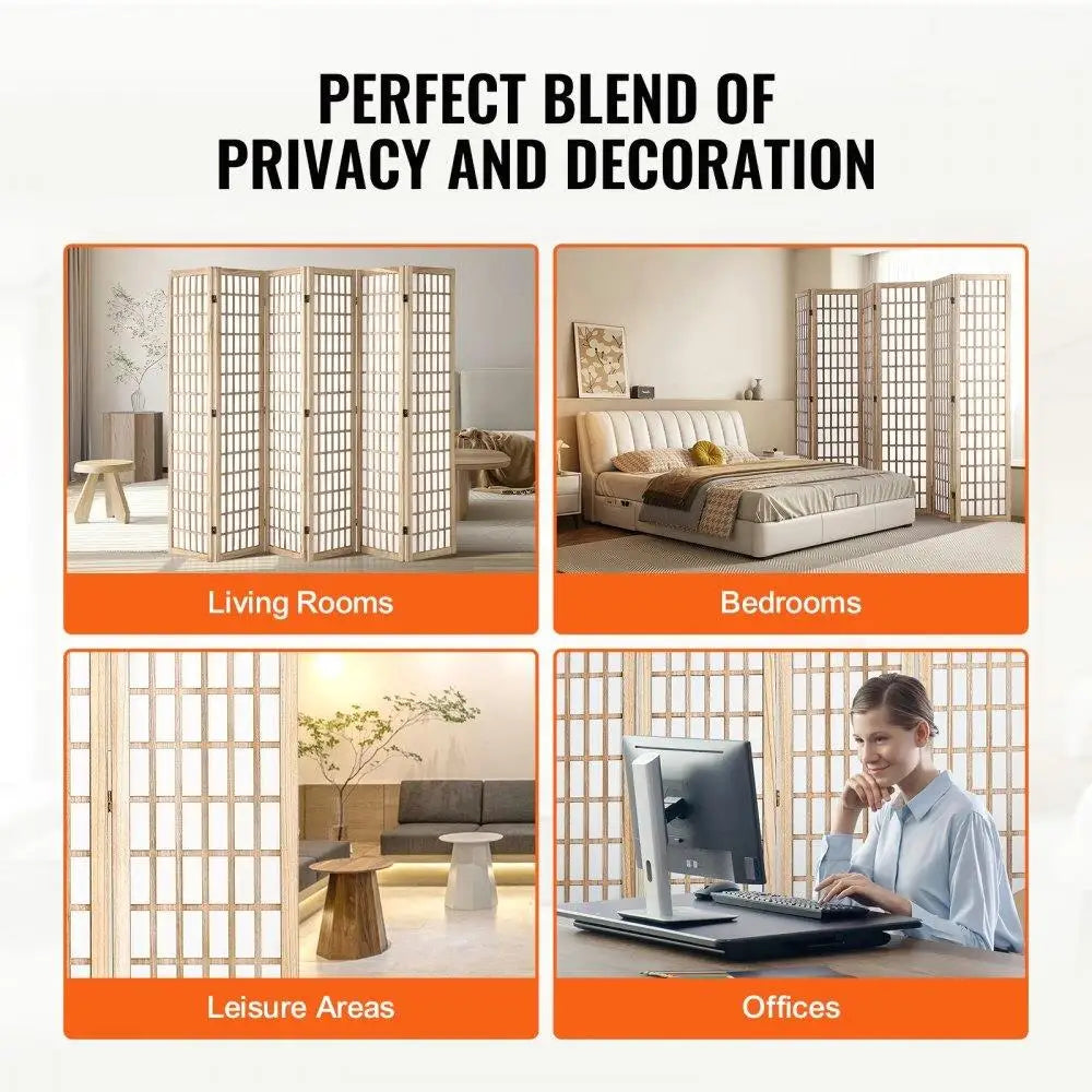 Hign Concerned Japanese Folding Wood Privacy Screen Divider