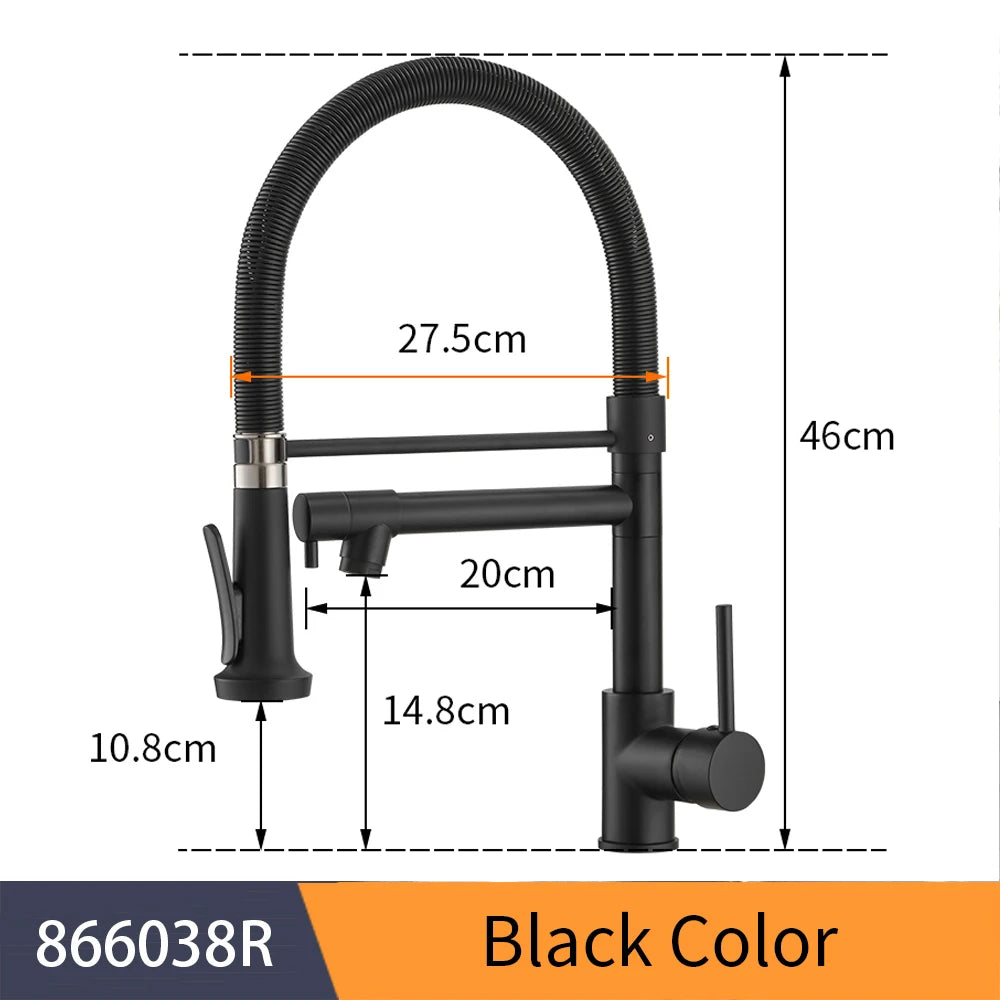 WANFAN Kitchen Faucet Stainless Steel Pull Down Sprayer