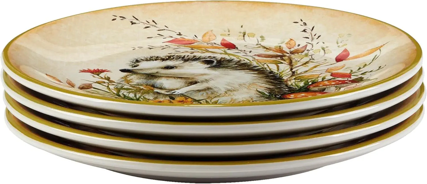 Woodland Critters Ceramic Salad And Dessert Plates