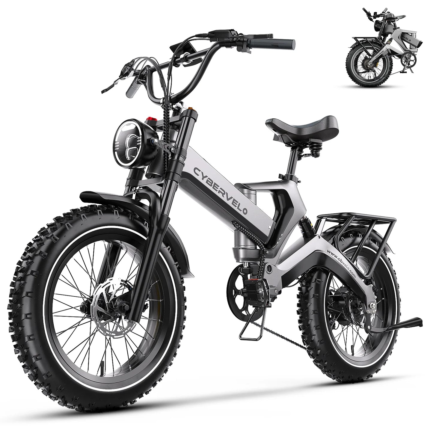 CYBERVELO EK6 Peak Folding Electric Bike 2000W 35MPH 100 Miles
