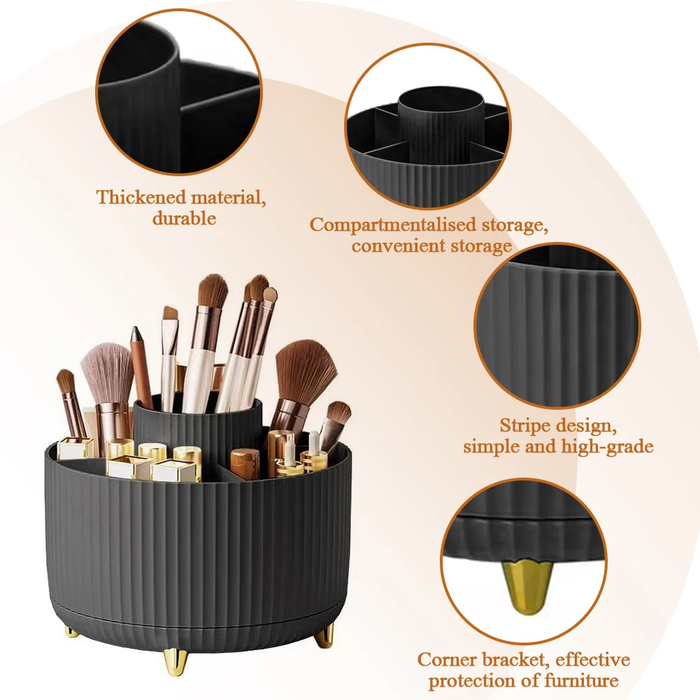 Alloet 360 Degree Rotating Cosmetic Organizer With 5 Compartments