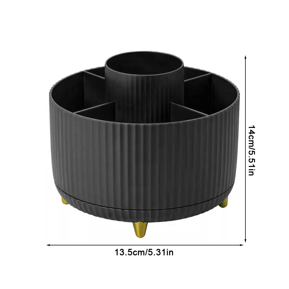 Alloet 360 Degree Rotating Cosmetic Organizer With 5 Compartments