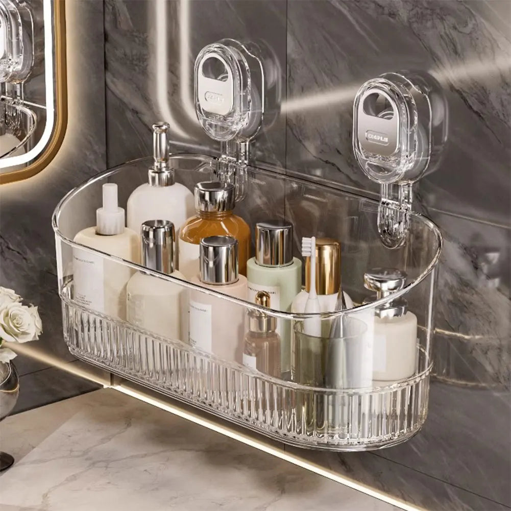 Hign-concerned Hanging Shower Shelf Suction Storage Box