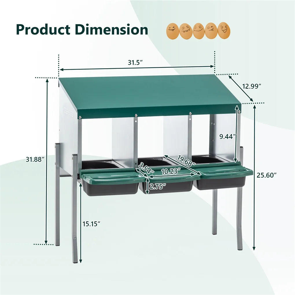 Hign-concerned Nesting Boxes For Chickens With Legs