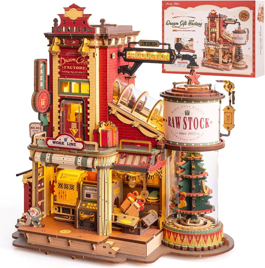 Robotime Rokr Dream Gift Factory Wooden Music Box 3D Puzzle