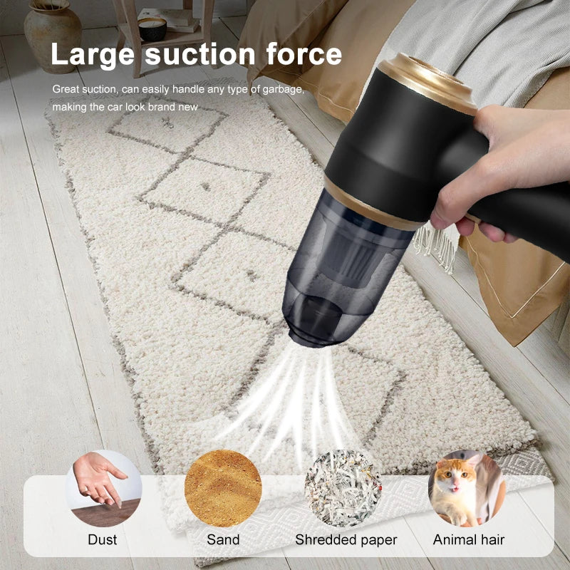 Wireless Car Vacuum Cleaner Portable High Power HEPA Filter