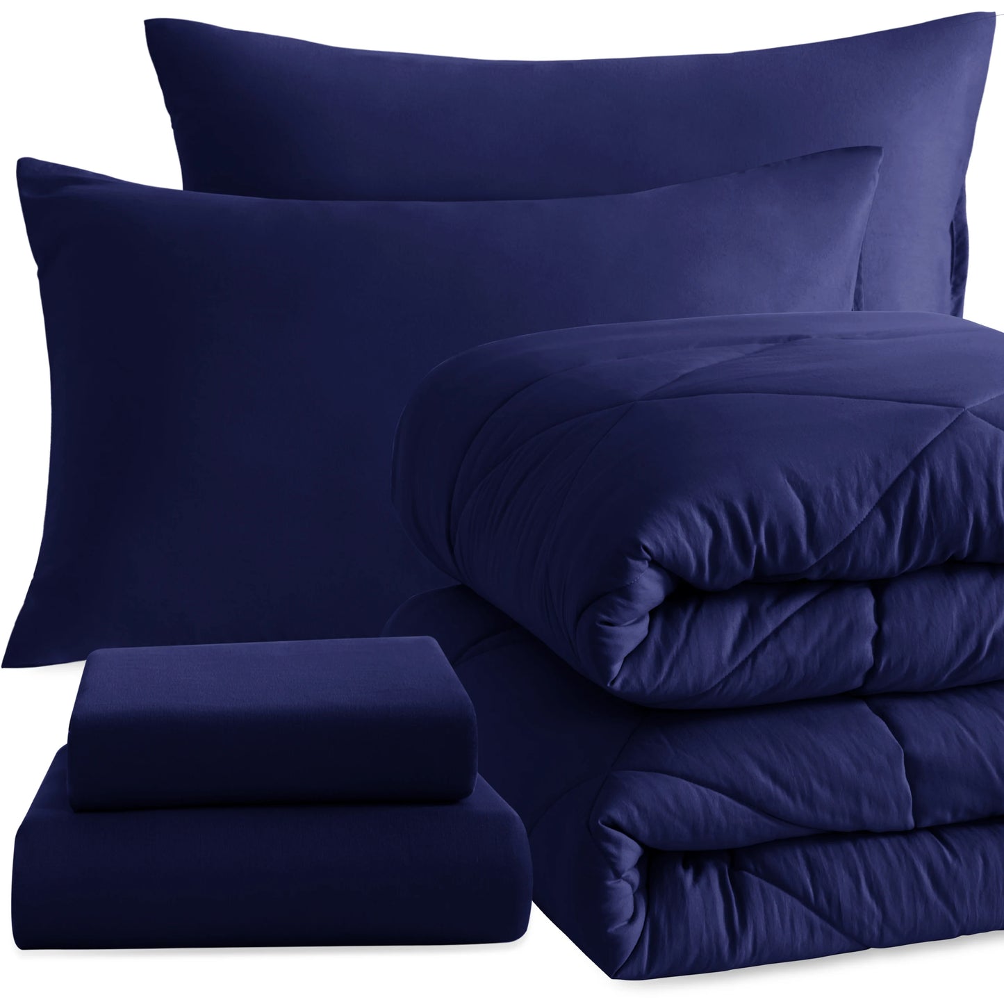 Ntbay 5 Piece Bedding Comforter Set With Fitted Sheet Pillowcases