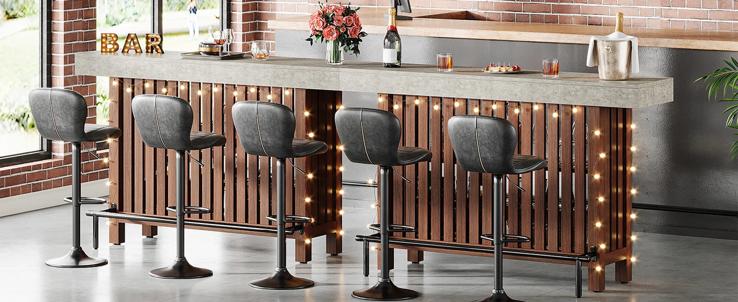 Little Tree Modern Home Bar Cabinet With Two Tier Island