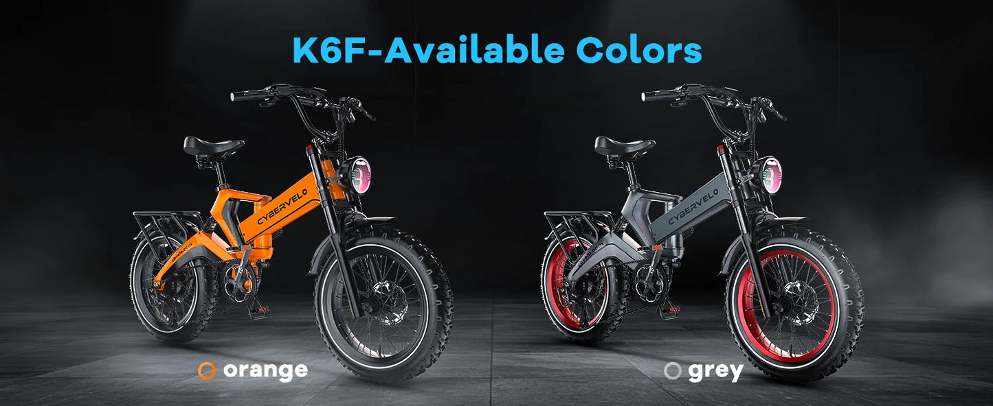 CYBERVELO EK6 Peak Folding Electric Bike 2000W 35MPH 100 Miles