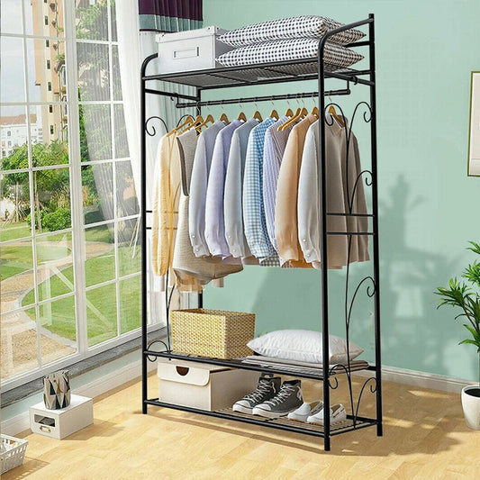 Bingopaw Heavy Duty Metal Clothes Rack Stand Storage Shelves