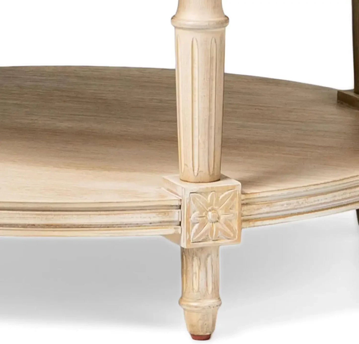 [Flash Sale!Free Shipping!]Pullman Large Curved 2TierTraditional Round Circle Wooden Center Coffee Table with Shelf Storage in R