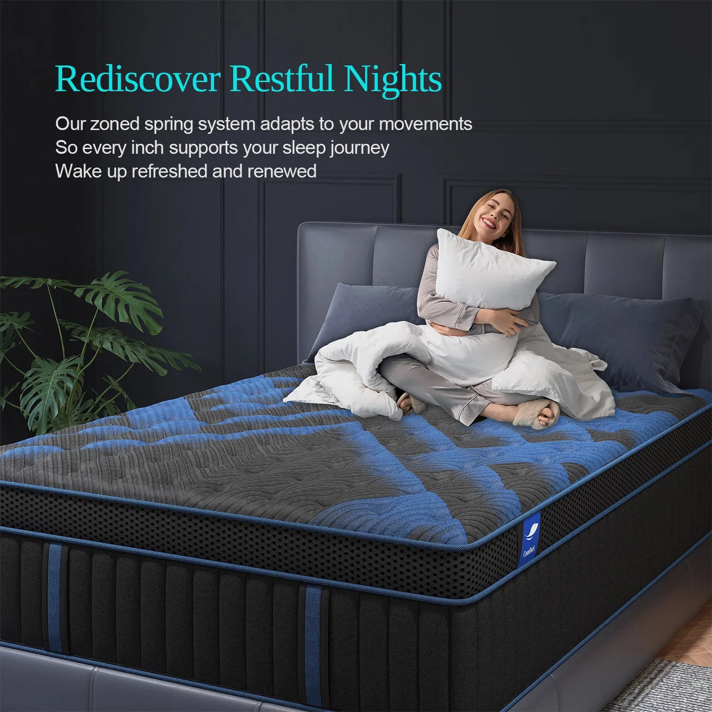 Sweetlove Gel Memory Foam Hybrid Pocket Spring Mattress Medium Firm