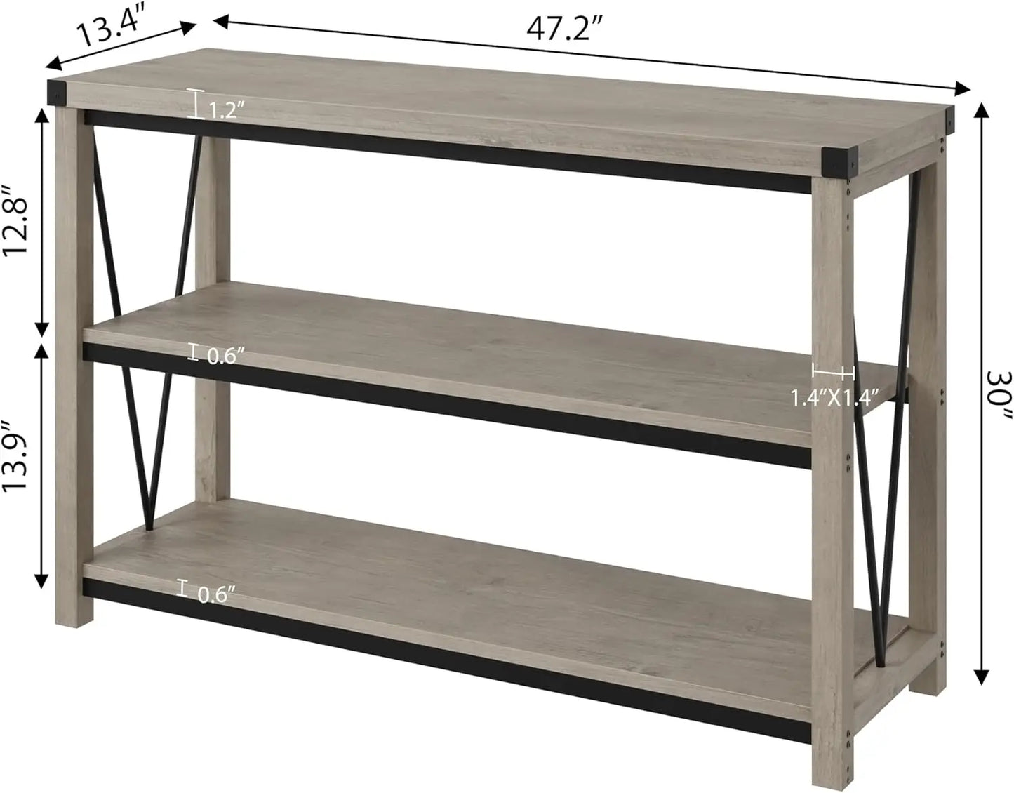 HiMISSH Farmhouse Entryway Console Table With Storage