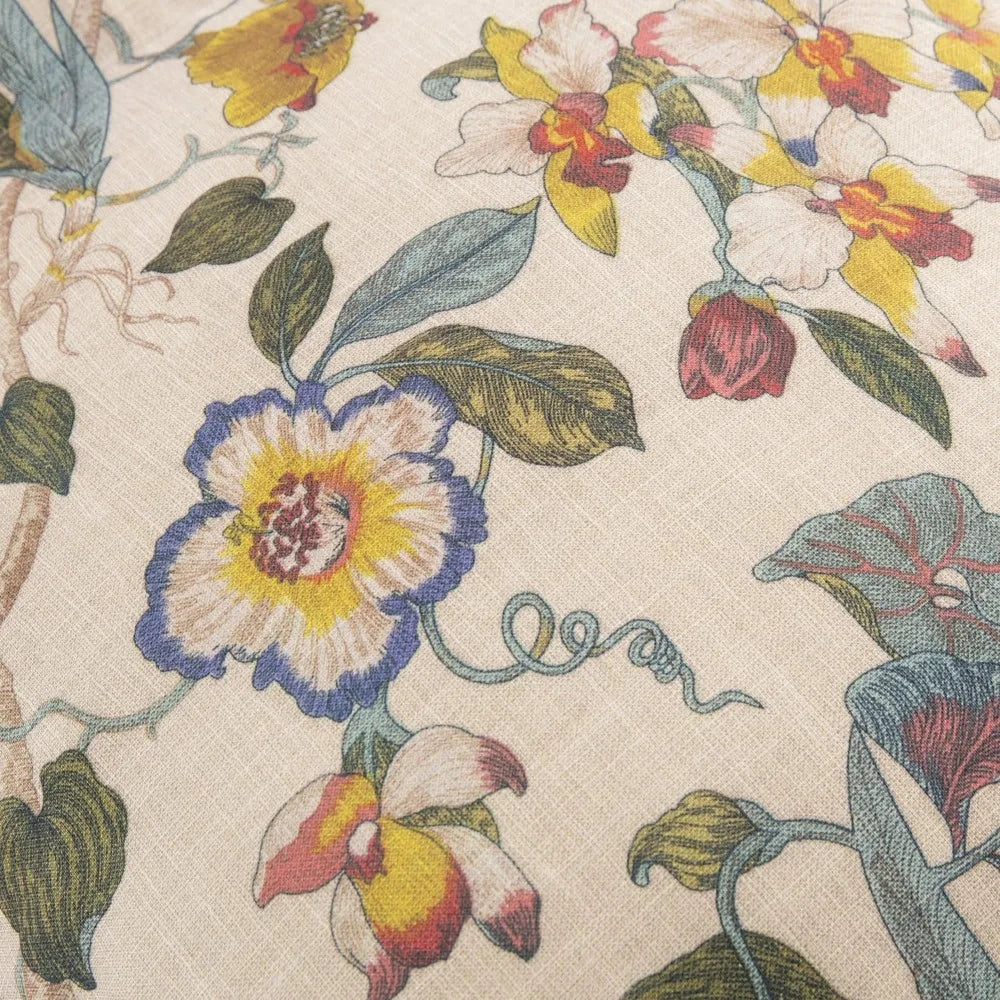 4-Piece Outdoor Dining Chair Cushions, 44x21x4.5 Inches, Comfortable Patio Seating, Khaki Flora Pattern