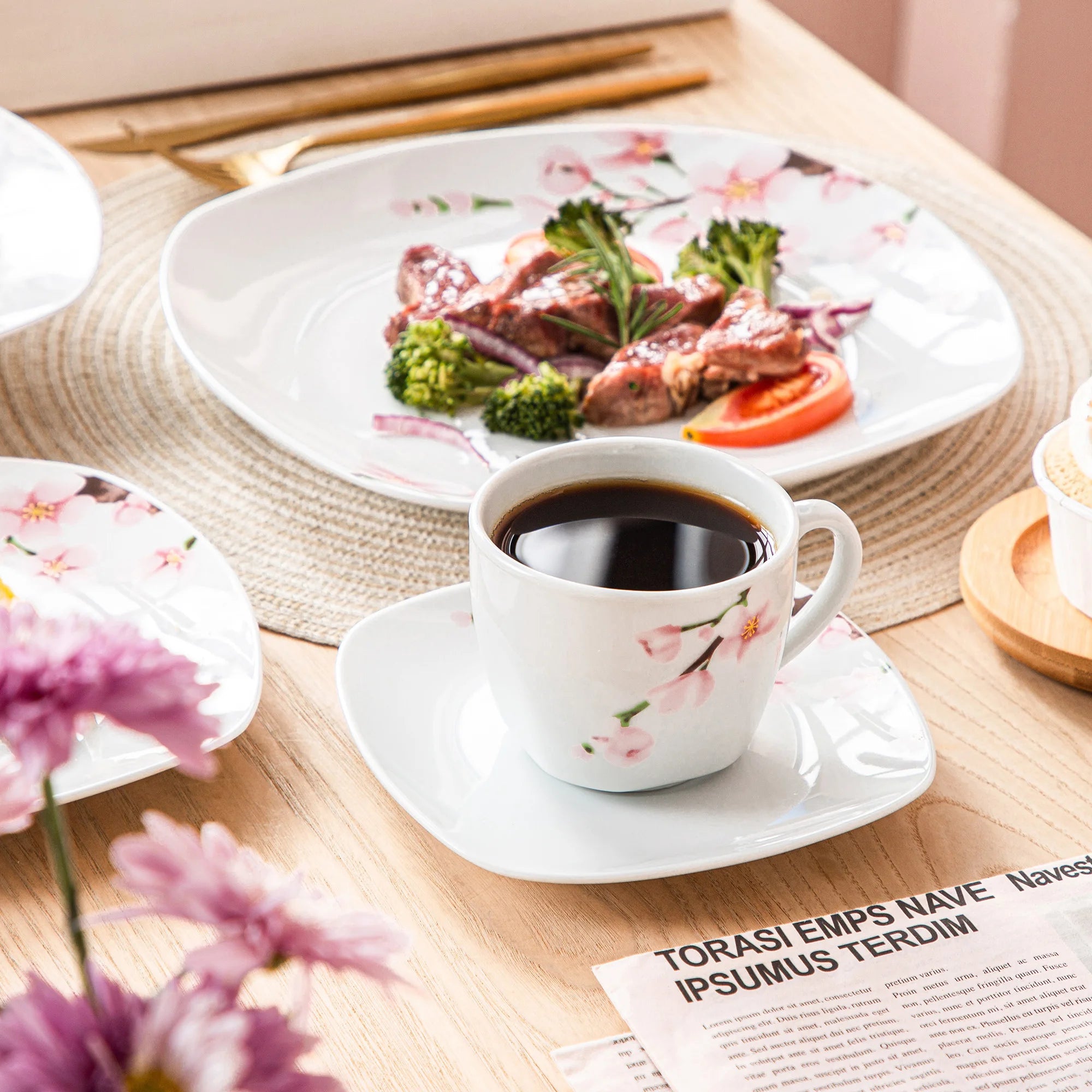 MALACASA Annie Porcelain Dinnerware Set - Thumbnail 5