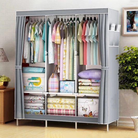 Folded Closet Organizer Storage Rack Nonwoven Fabric