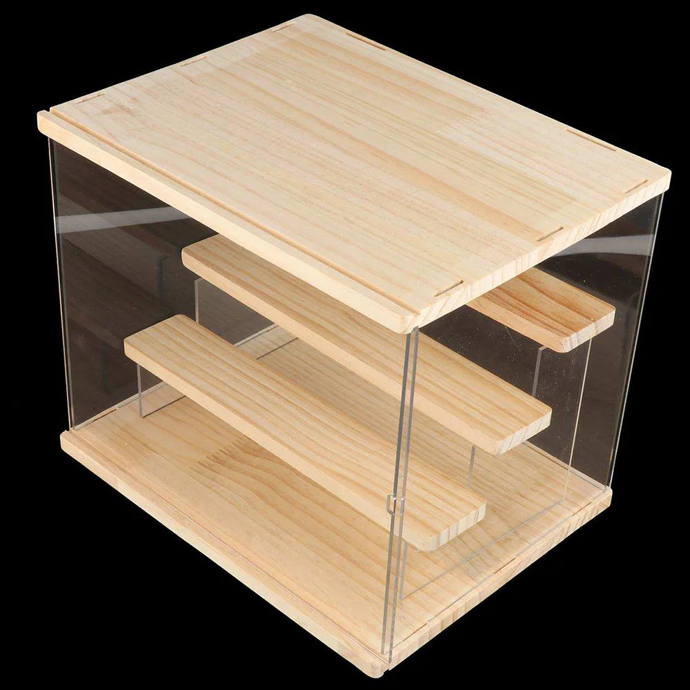 Acrylic Display Countertop Box 4 Stairs Free-standing Storage Rack Clear Doll Blind Box Storage Organizer Holder Children Shelf