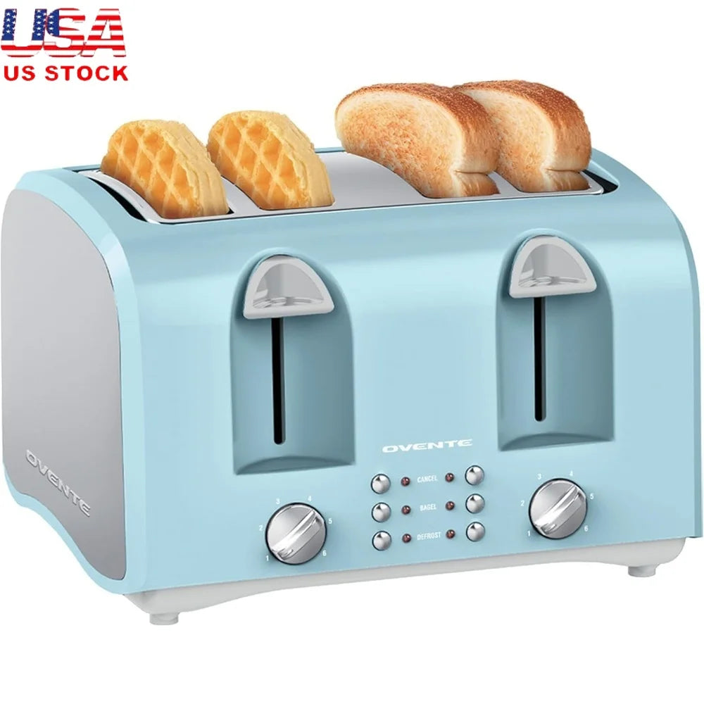 XMSJ 1000W Dual Independent Controls Toaster With Wide Slots