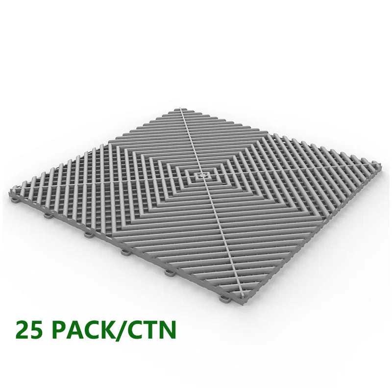 Hign-concerned Garage Floor Mats 25 Pack For Car Wash Tiles