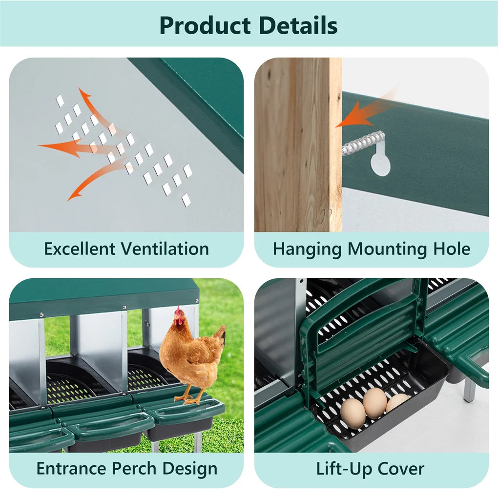 Hign-concerned Nesting Boxes For Chickens With Legs