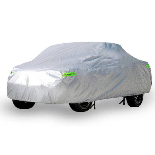 Universal Pickup Truck Full Car Covers Outdoor Waterproof Sun Rain Snow Dust Resistant Protection UV Car silver Auto Case Covers