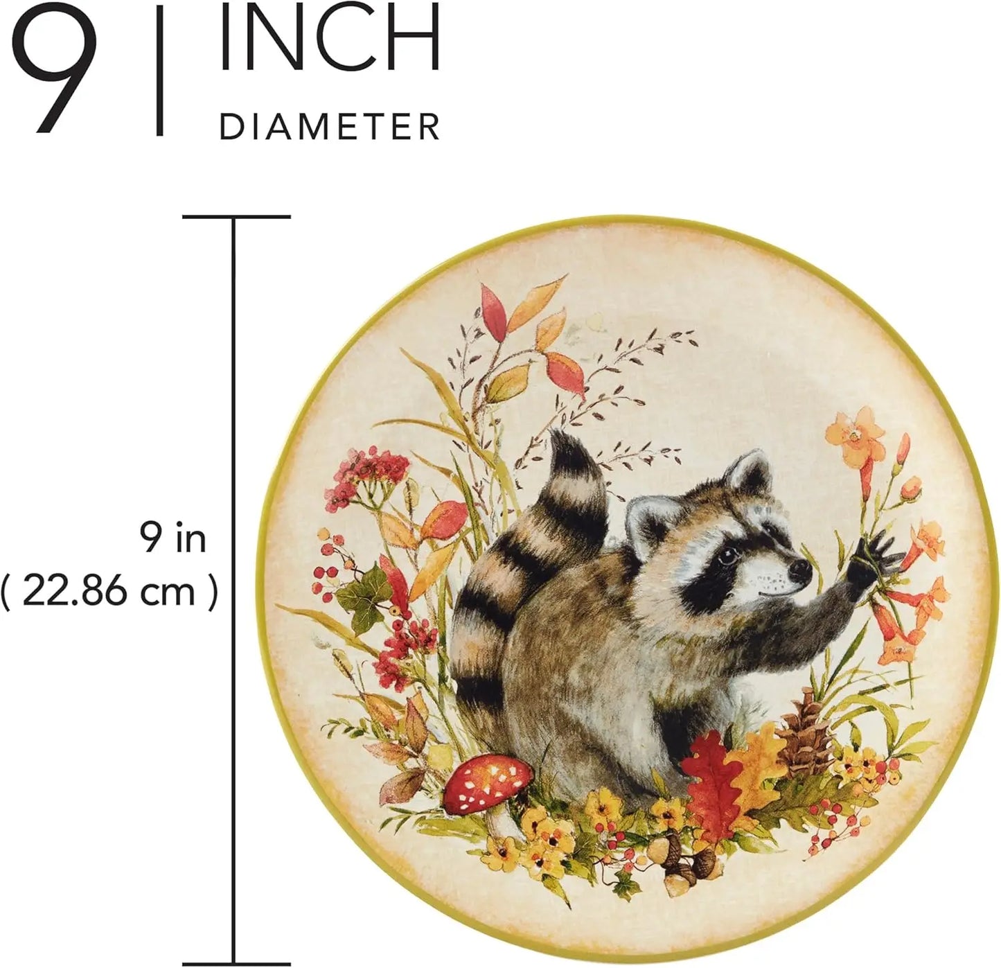Woodland Critters Ceramic Salad And Dessert Plates