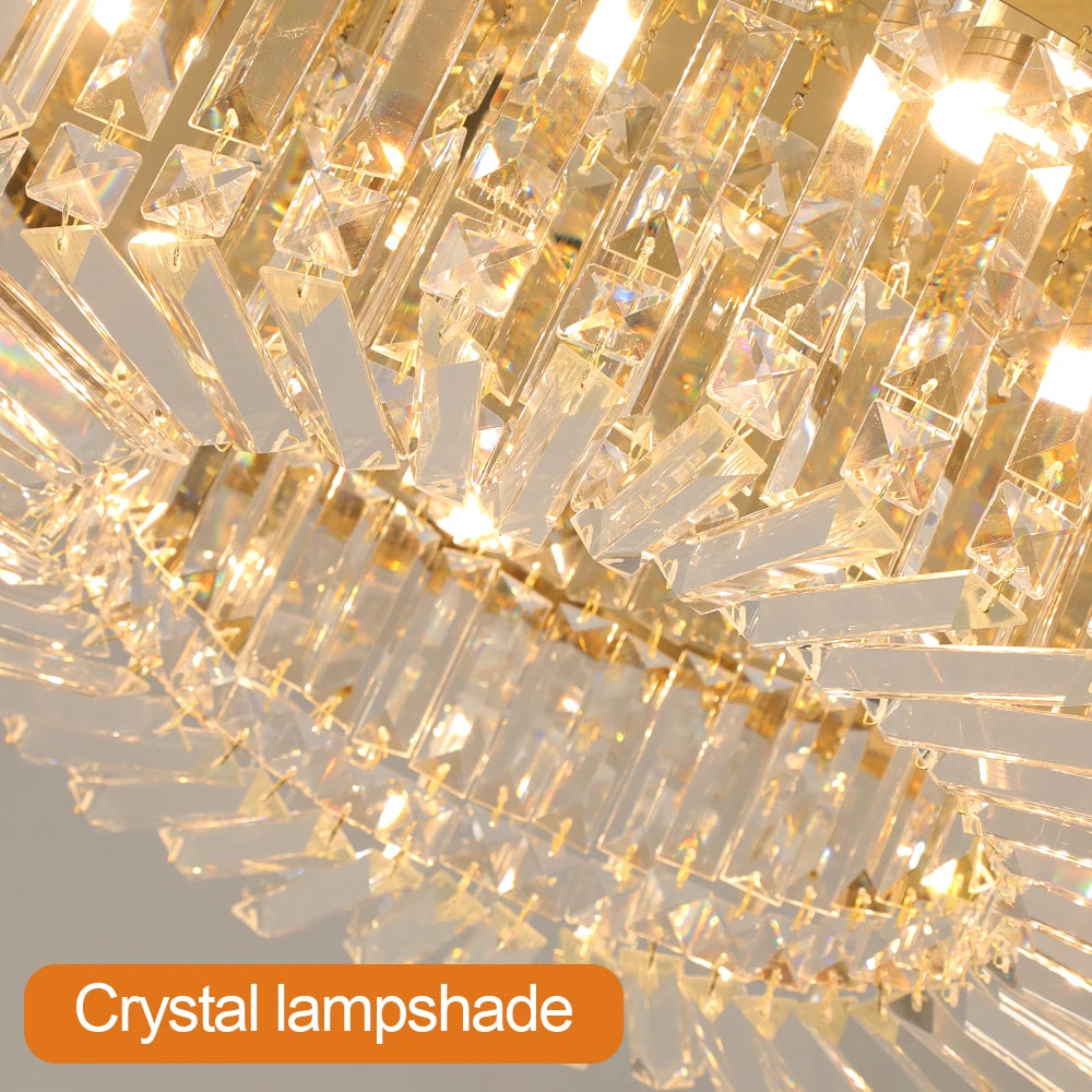Crystal Ceiling Lamp Living Room Gold Luxury Modern Chandeliers Decoration Led Ceiling Lights Lighting Fixture Diameter 40 50cm