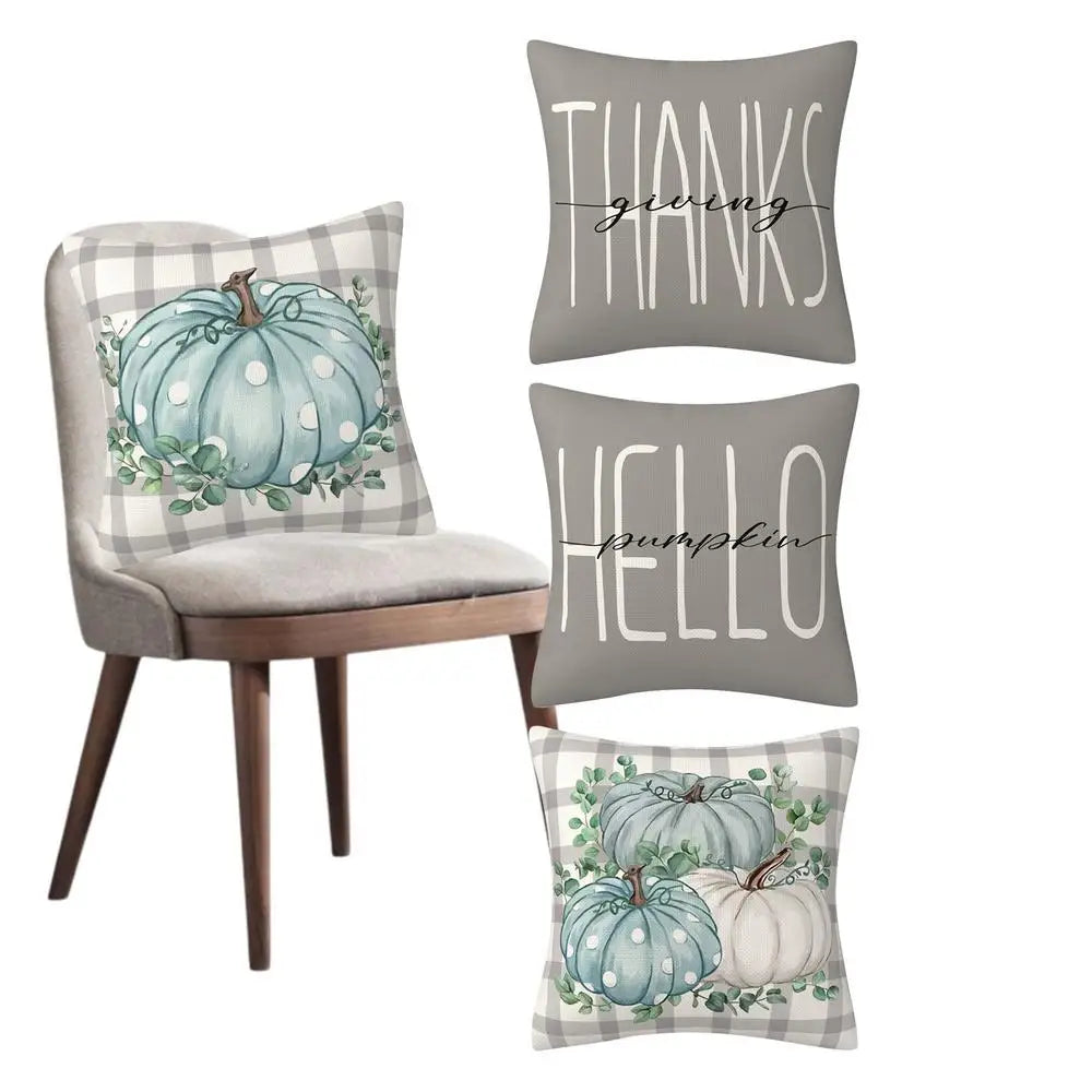 Fall Pillow Covers Set Of 4 Fall Decorative Throw Pillow Covers 18x18inch Thanksgiving Couch Linen Decorations For Sofa Living