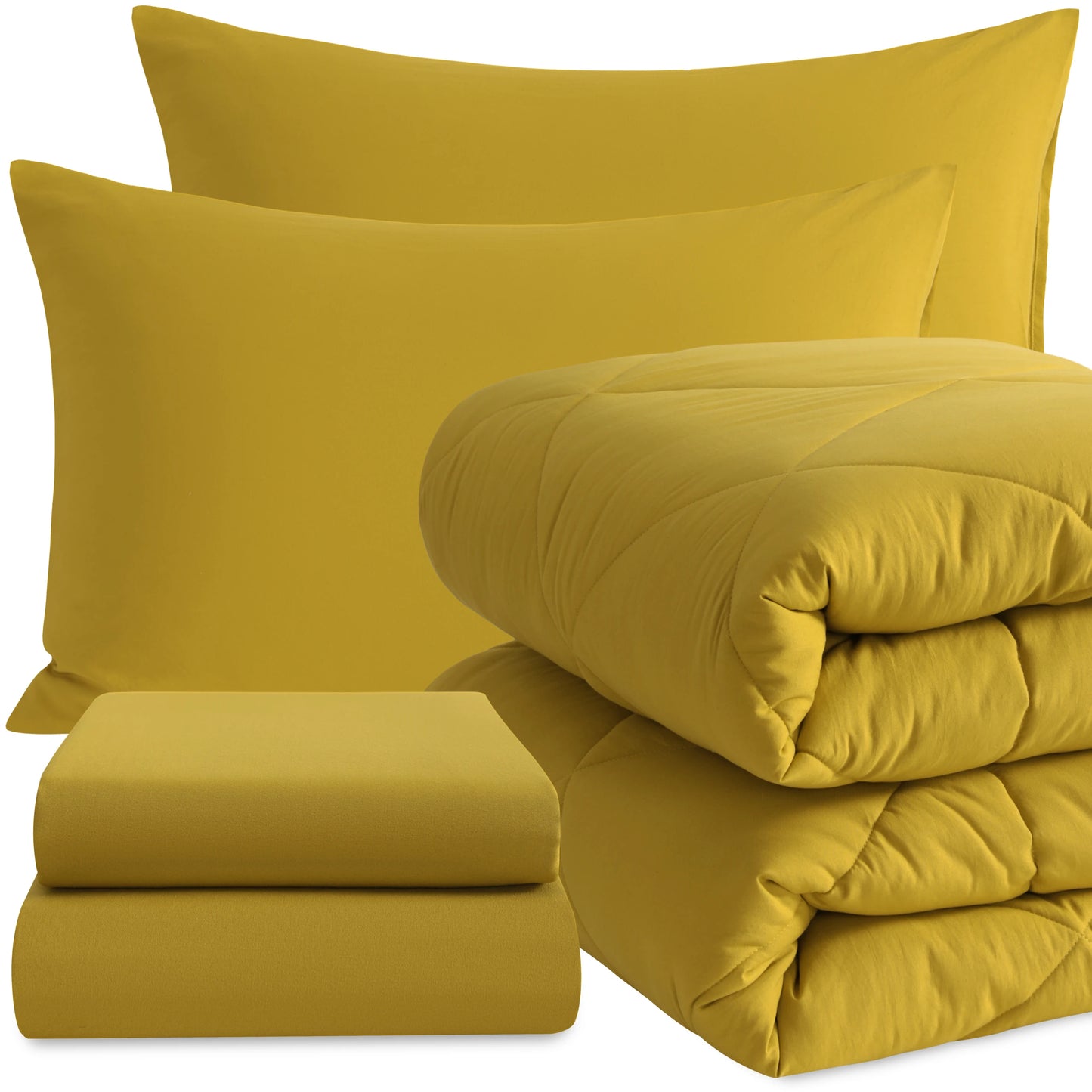 Ntbay 5 Piece Bedding Comforter Set With Fitted Sheet Pillowcases