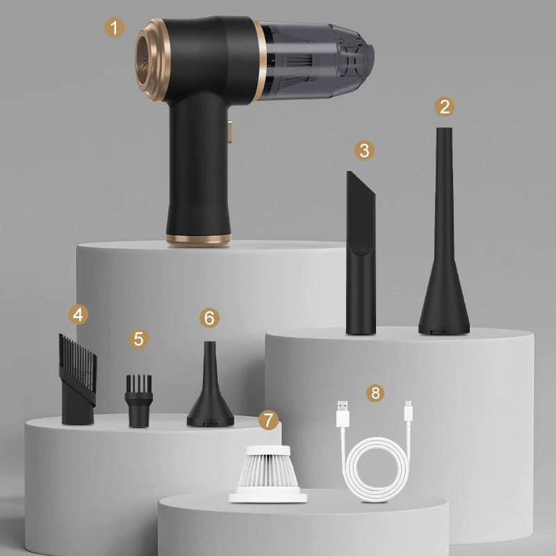 Wireless Car Vacuum Cleaner Portable High Power HEPA Filter