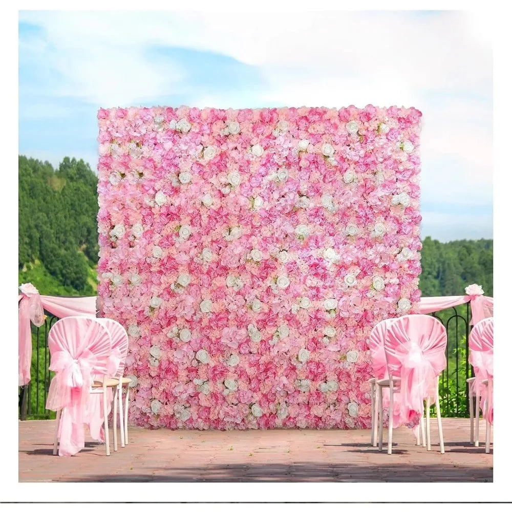 Zhejiang 12Pcs Artificial Roses Wall Panel 3D Backdrop