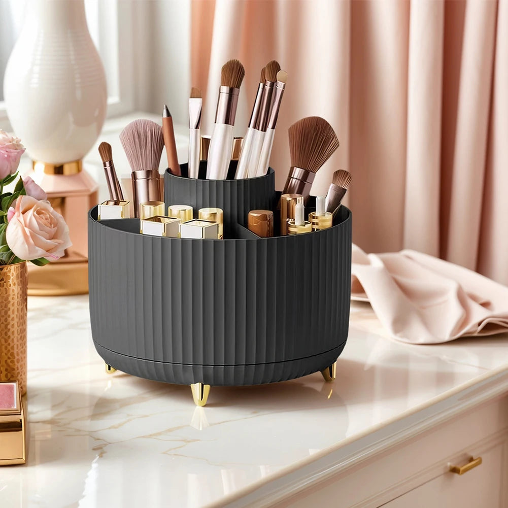Alloet 360 Degree Rotating Cosmetic Organizer With 5 Compartments