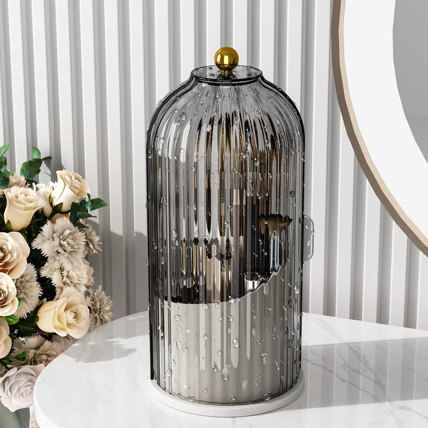 Hign-Concerned YOOLENS Makeup Brush Holder Lid Rotating