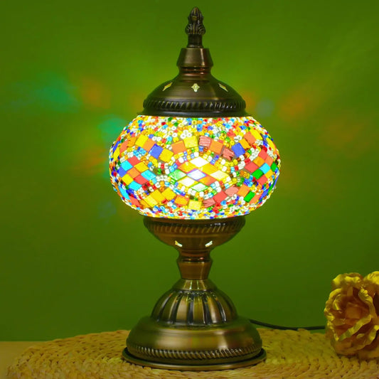 Hign-concerned Turkish Mosaic Table Lamp Stained Glass