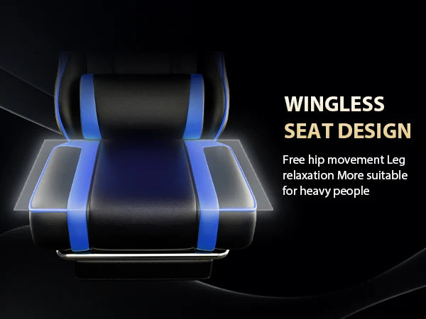 Gaming Chair With Footrest Genuine Leather Reclining Office Desk Chair