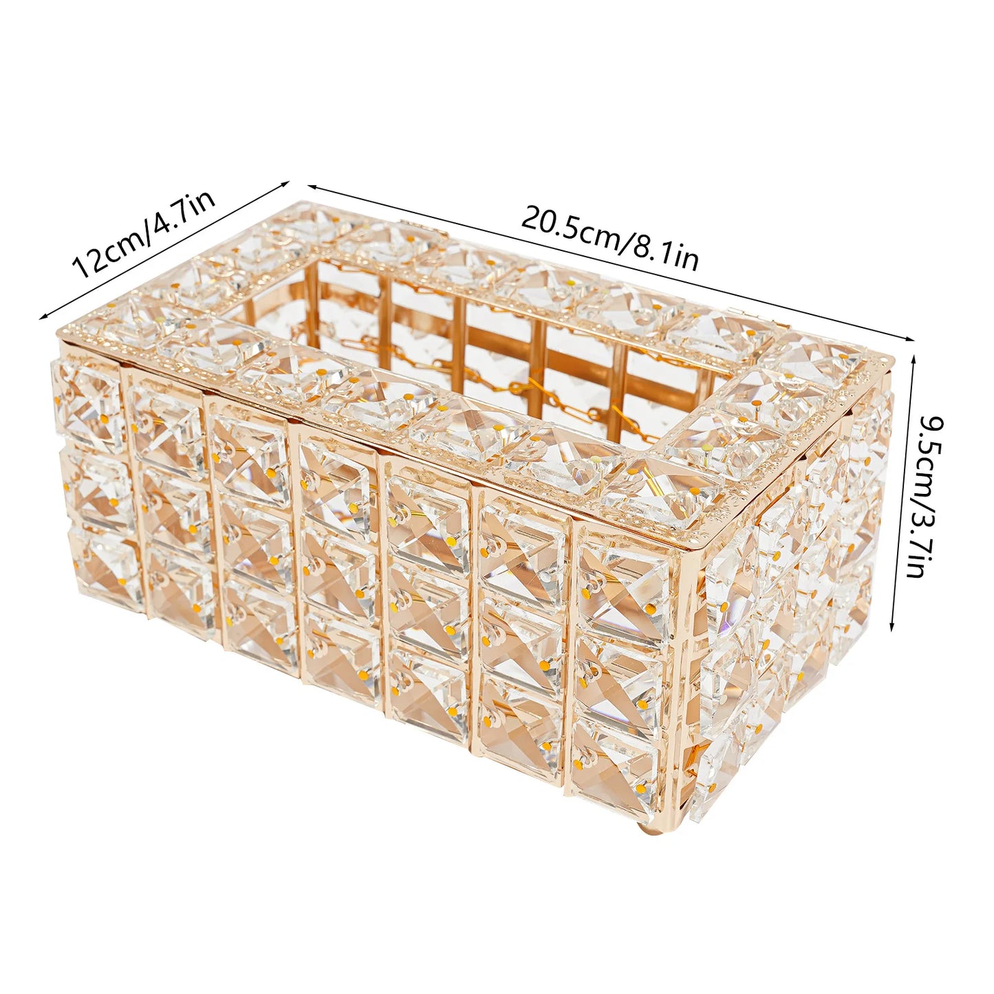 Paper Box, Crystal Tissue Box, Crystal Napkin Holder