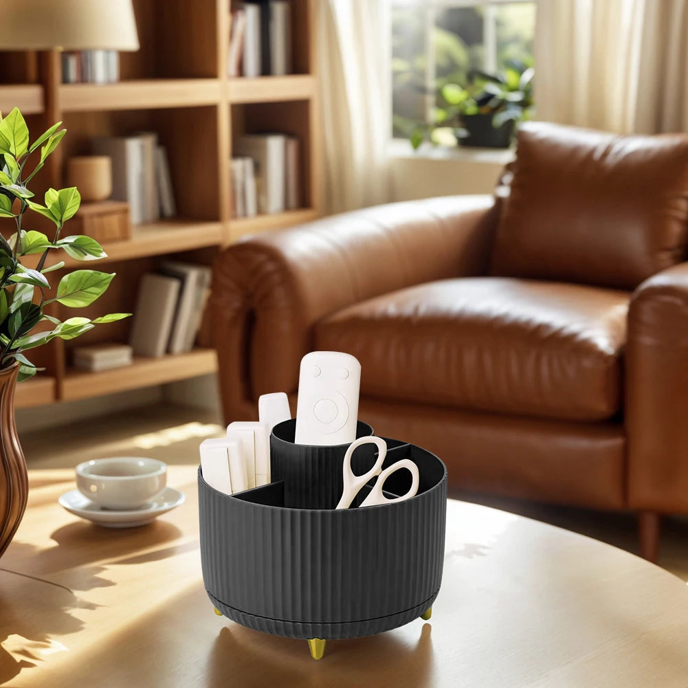 Alloet 360 Degree Rotating Cosmetic Organizer With 5 Compartments