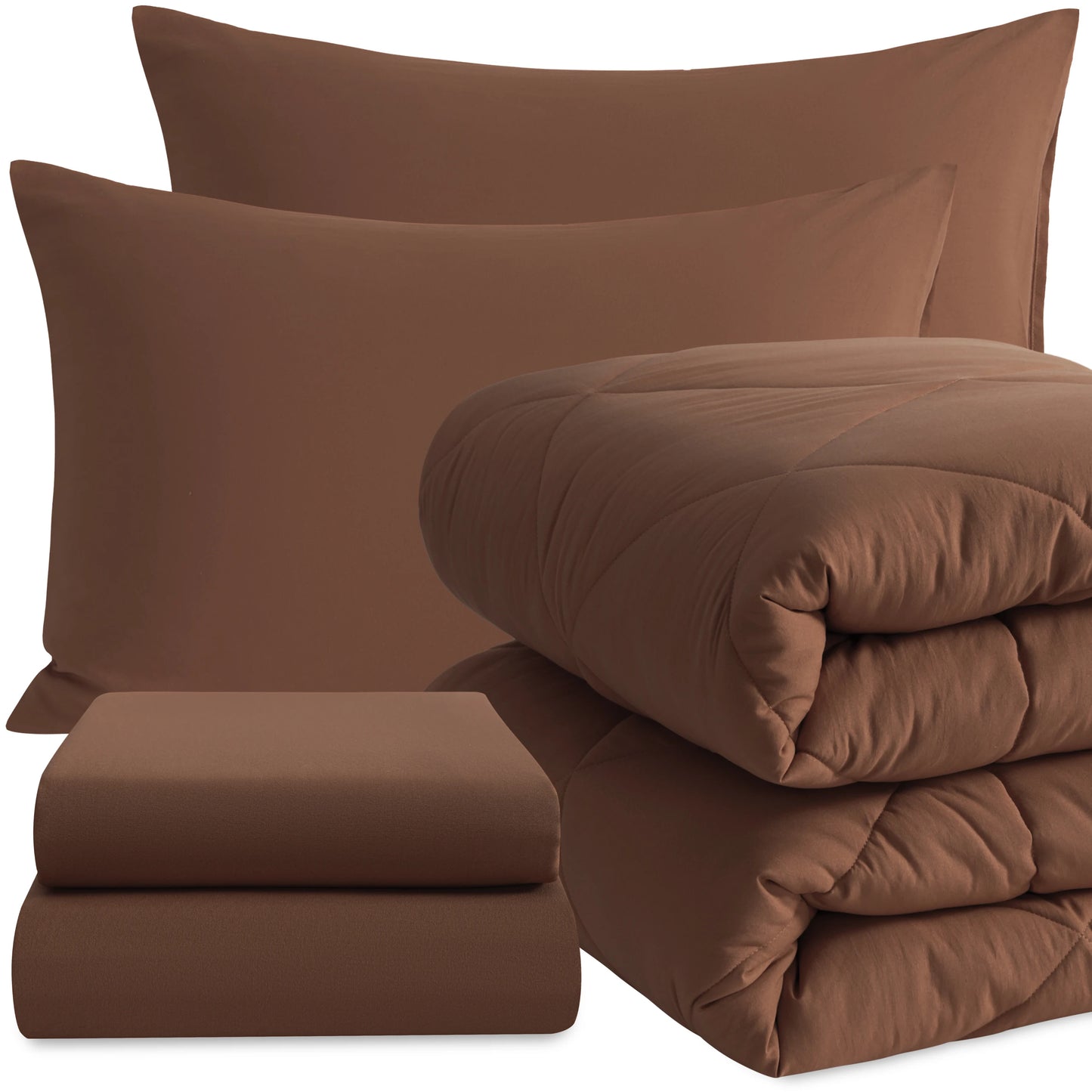 Ntbay 5 Piece Bedding Comforter Set With Fitted Sheet Pillowcases