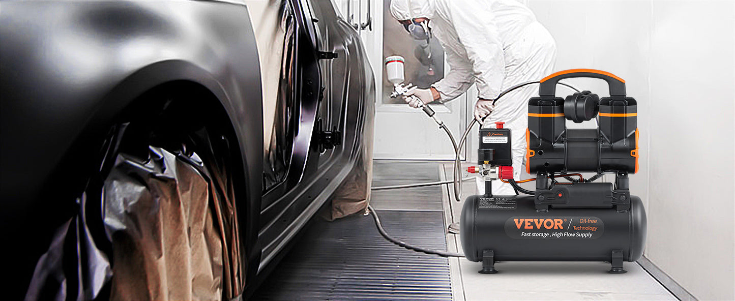 VEVOR Silent Air Compressor 900W 1450W 1800W For Home Use