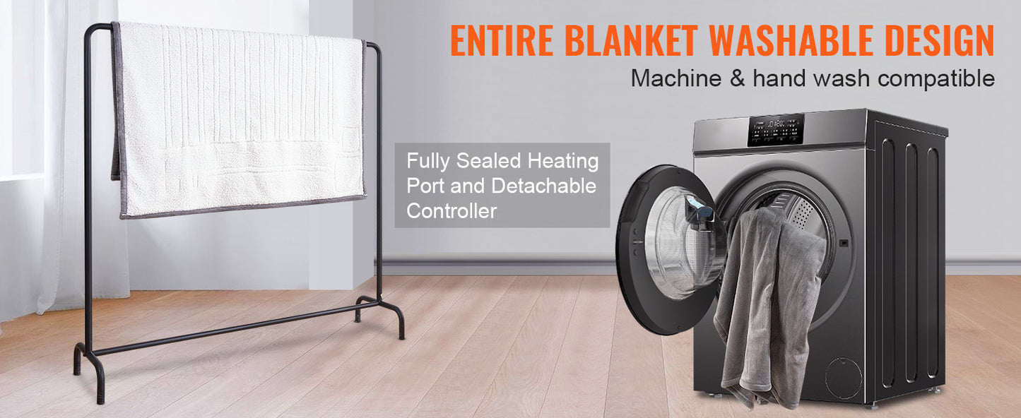 SucceBuy Heated Blanket Electric Throw With 3 Hour Auto Off